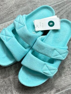 A New Day Aqua Slide Sandals - Size 6